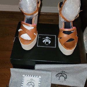 Brooks Brothers High Heel Wedge Sandal